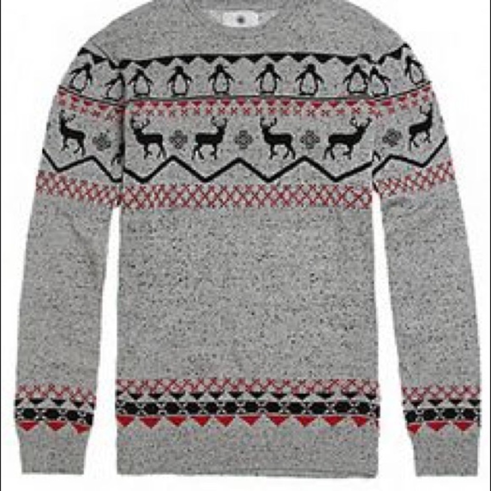 PacSun grey, black, and red sweater